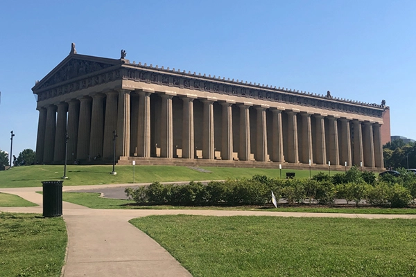The Parthenon in Centennial Park, located in Nashville’s West End neighborhood.